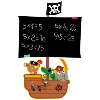 Pirate Ship Chalkboard  writeable blackboard wall decal  